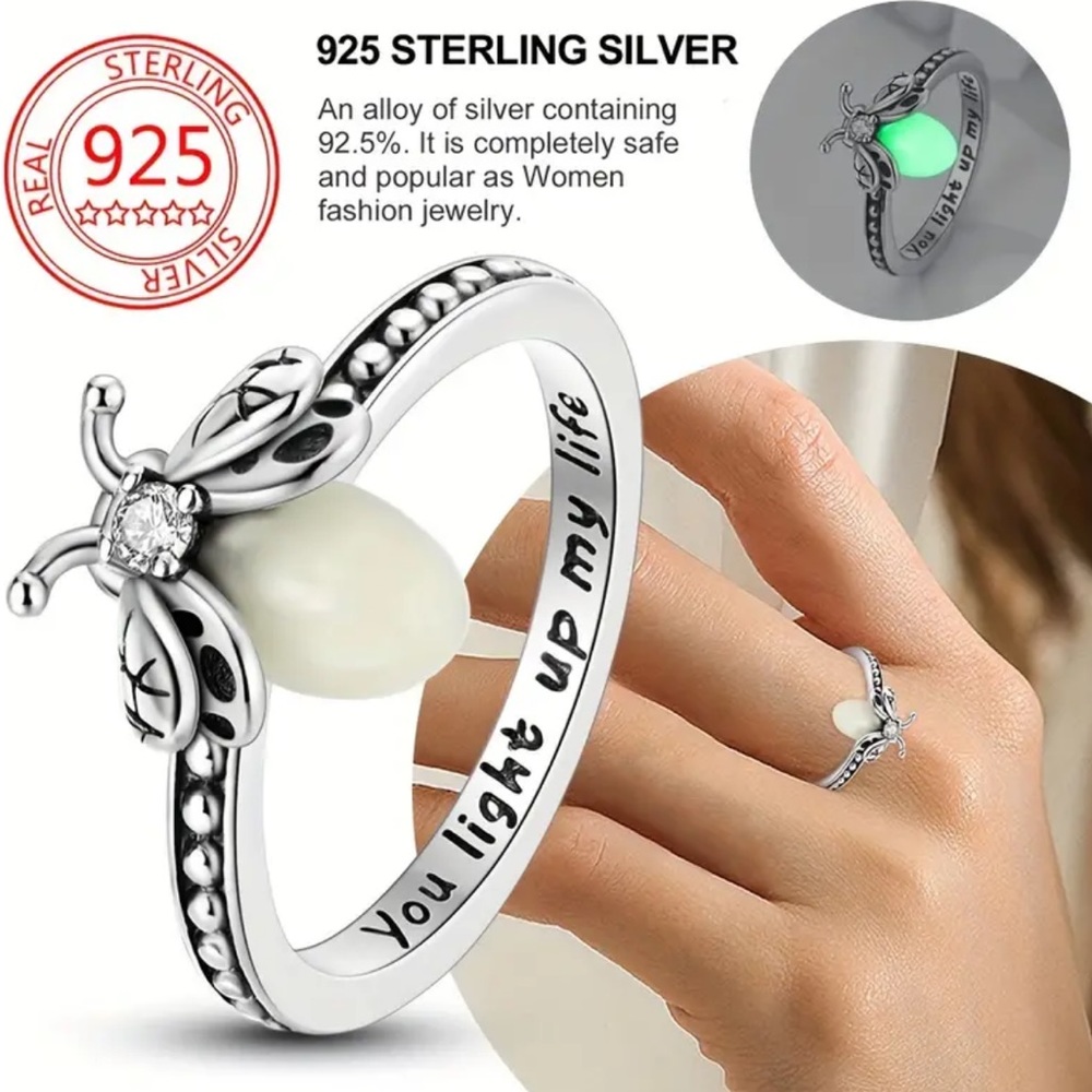 Sterling Silver Firefly “You Light Up My Life” Ring